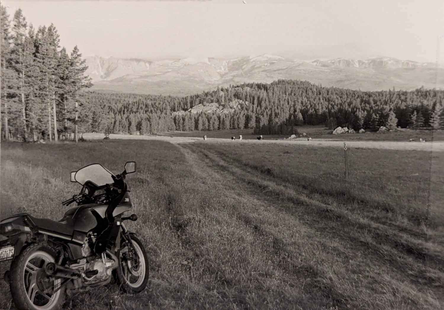 My motorcycle during a camp out in Wyoming
